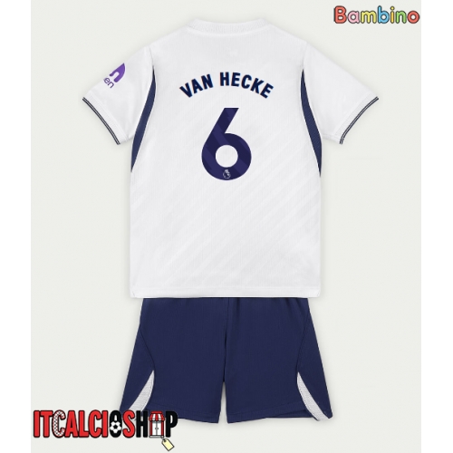 Tottenham Hotspur Jan Paul van Hecke #6 Prima Maglia Bambino 2026-27 Manica Corta (+ Pantaloni corti)
